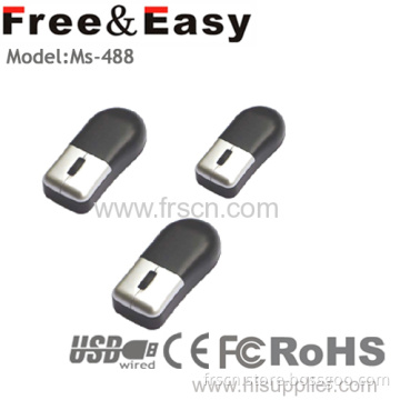 Mini Retractable Cable Wired Mouse 